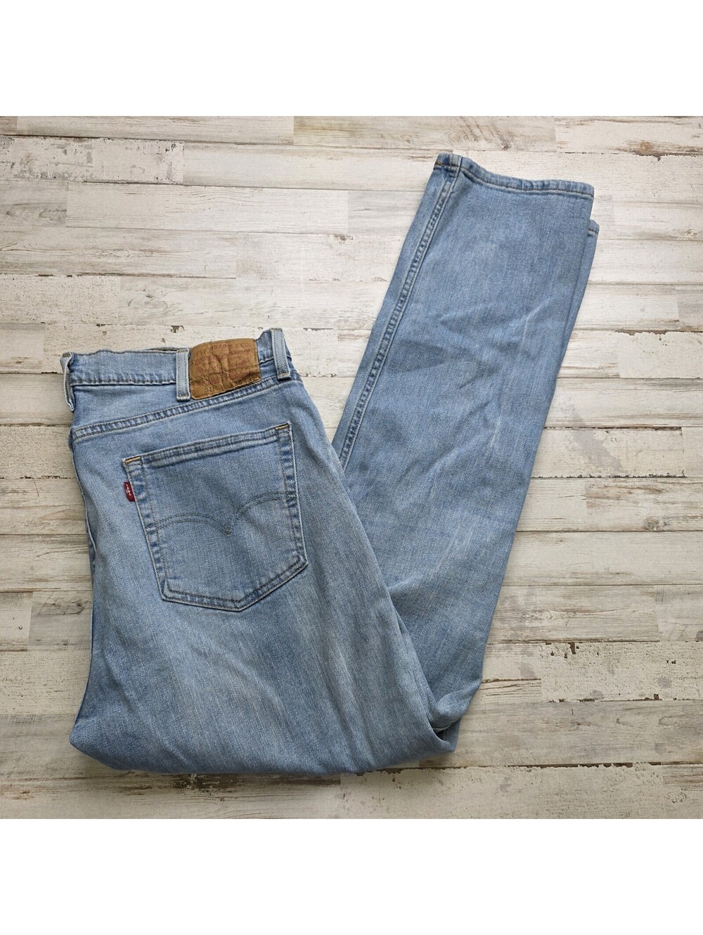 Levi's 511 Men's Jeans 38x32 Light Wash Blue Denim Cotton Blend Stretch Comfort